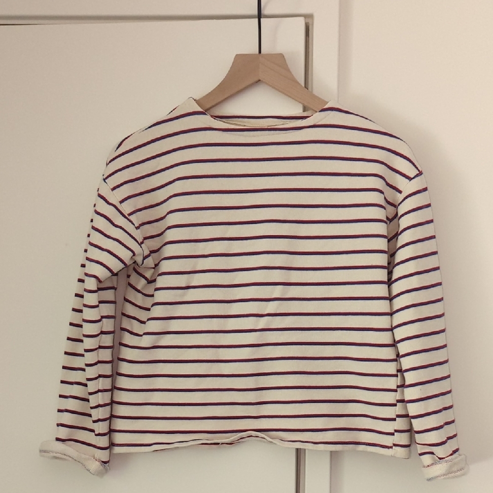 Zara Girls Striped Terry Top